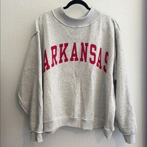 Reversible mock neck Arkansas Sweatshirt